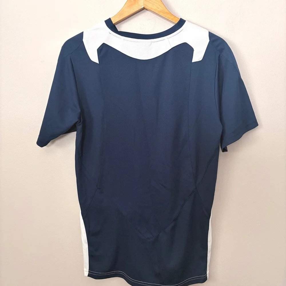 Adidas Notre Dame Irish Shirt Mens XL White Navy Short Sleeve Scorch Performance